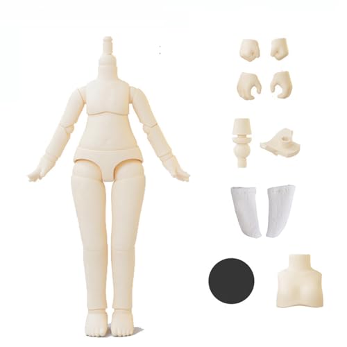 AMITD 10cm Doll Body 1/12 YMY PVC Body for GSC,STO,1/12 BJD Doll Head Movable Spherical Joint Dolls Action Figure Girls Boys Toys (2G-Lengthen Super White) von AMITD