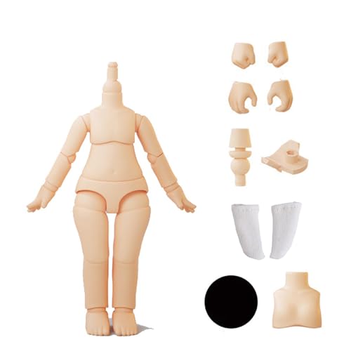 AMITD 10cm Doll Body 1/12 YMY PVC Body for GSC,STO,1/12 BJD Doll Head Movable Spherical Joint Dolls Action Figure Girls Boys Toys (2G-Normal White) von AMITD