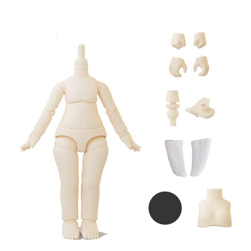 AMITD 10cm Doll Body 1/12 YMY PVC Body for GSC,STO,1/12 BJD Doll Head Movable Spherical Joint Dolls Action Figure Girls Boys Toys (2G-Super White) von AMITD