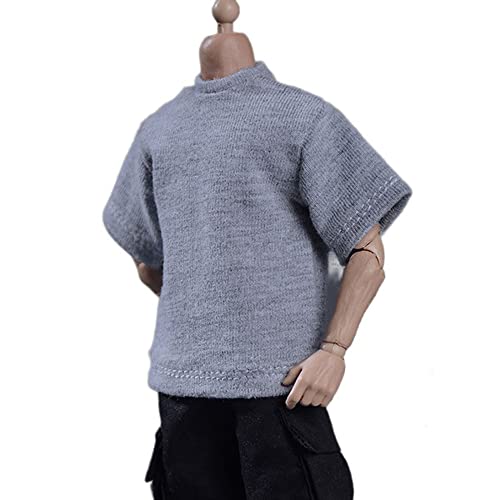 AMITD ATStory 1/12 Scale Male Figure Clothes Trendy T-Shirt for 6 Inch Collectible Action Doll (Grey) von AMITD