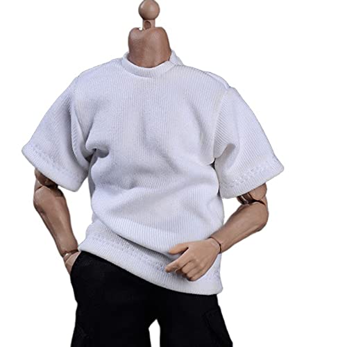 AMITD ATStory 1/12 Scale Male Figure Clothes Trendy T-Shirt for 6 Inch Collectible Action Doll (White) von AMITD