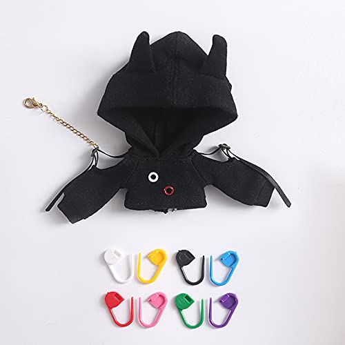 AMITD BJD Clothes Fashion Little Devil Sweater Hoodie for Ob11,Molly, GSC, 1/12 Bjd Doll Clothing Doll Accessories Toys (Black) von AMITD