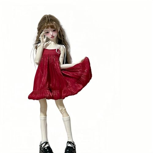 AMITD BJD Doll Clothes Handmade Fashionable Clothes Suitable for 1/4 1/6 BJD Doll SD Dolls (Red, 1/4) von AMITD