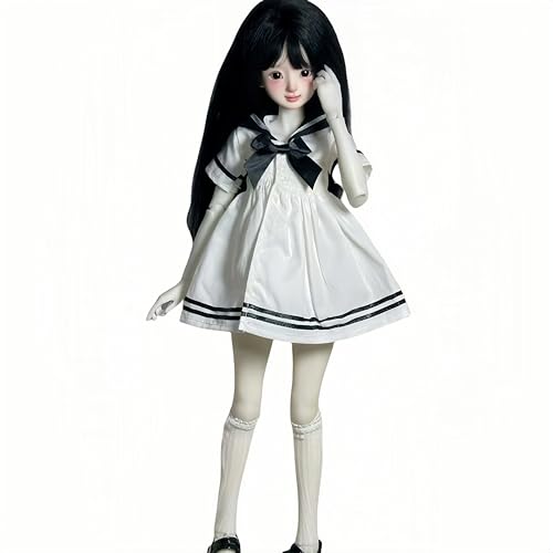 AMITD BJD Doll Clothes Handmade Fashionable Clothes Suitable for 1/4 1/6 BJD Doll SD Dolls (White(A), 1/6) von AMITD