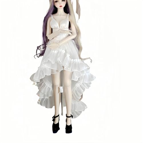 AMITD BJD Doll Clothes Handmade Fashionable and Cute Clothing Suitable for 1/3 1/4 1/6 11.8 in 18in 24 in BJD SD Doll (White, 1/6) von AMITD