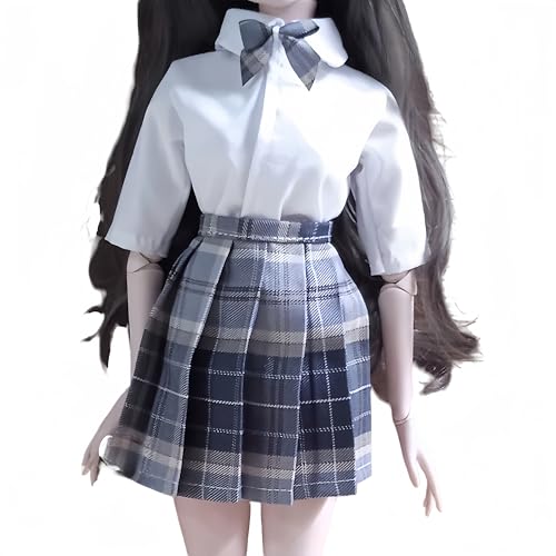 AMITD BJD Doll Clothes Outfit Set Handcrafted Stylish Short Shirts Skirts and Bow Ties Compatible with 1/3 1/4 1/6 BJD Doll SD Doll (D, 1/3) von AMITD