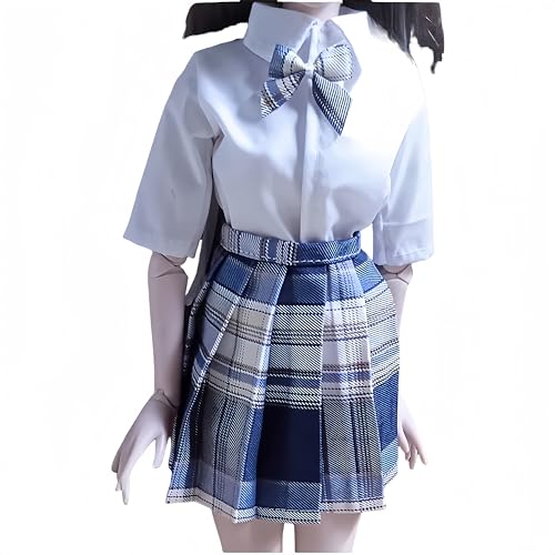 AMITD BJD Doll Clothes Outfit Set Handcrafted Stylish Short Shirts Skirts and Bow Ties Compatible with 1/3 1/4 1/6 BJD Doll SD Doll (J, 1/4) von AMITD
