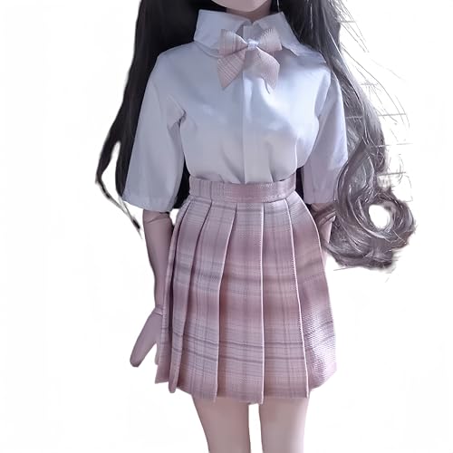 AMITD BJD Doll Clothes Outfit Set Handcrafted Stylish Short Shirts Skirts and Bow Ties Compatible with 1/3 1/4 1/6 BJD Doll SD Doll (L, 1/3) von AMITD