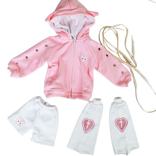 AMITD BJD Doll Clothes - Pink Hoodie and Shorts(Clothes Only, No Doll's Body, Wig, Shoes, etc and Other Accessories) (Doll 1/4) von AMITD