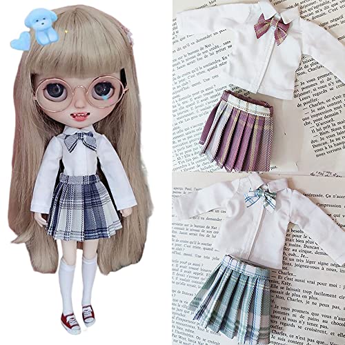 AMITD BJD Doll Clothes Shirt + Skirt JK Suit for Blyth,Ob24,Licca,Azone BJD Doll Accessories Clothing (Pink) von AMITD