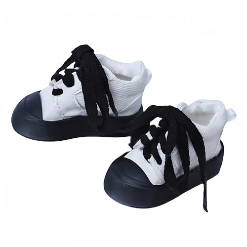 AMITD BJD Doll Shoes 1/4 Ball Jointed Doll Shoes Handmade Fashion Shoes for 1/4 BJD Dolls and Gifts for Doll Lovers (White and Black) von AMITD