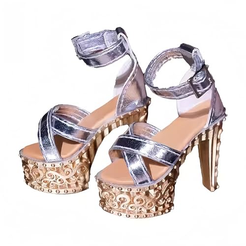 AMITD BJD Doll Shoes Beautifully Crafted high Heels for 1/4 18 inch BJD SD Doll Gifts for Doll Lovers (P) von AMITD