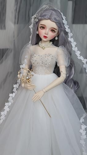 AMITD BJD Doll: 22-Inch Hand-Painted 1/3 Doll in Wedding Dress, Perfect Wedding or Love Gift AMITD BJD Doll: 22-Inch Hand-Painted 1/3 Doll in Wedding Dress, Perfect Wedding or Love Gift von AMITD