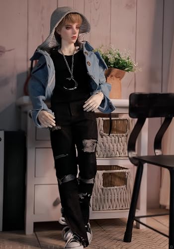 AMITD BJD-Puppen, Männlich, 1/4, Kugelgelenkpuppe, SD-Puppe, Hartholz, Handgemalte Schminke, Dekoration für zu Hause und Geschenkset (F) von AMITD