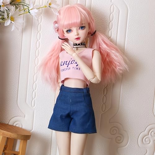 AMITD Bjd Doll Clothes,Ball Jointed Doll Clothes,Handmade,Many Styles, for 1/3 1/4 1/6 bjd Doll (F (Clothes and Trousers), 1/4) von AMITD