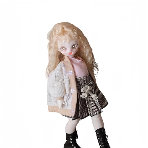 AMITD Bjd Doll Clothes Handmade Fashionable and Cute Clothing Suitable for 1/3 1/4 18inch 24 inch BJD SD Doll The Best Choice for a Gift (K, 1/4) von AMITD