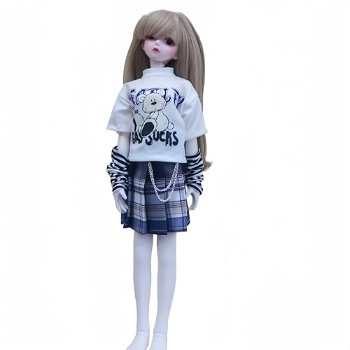 AMITD Bjd Doll Clothes Handmade Shirt Shorts Outerwear and Ornament Suitable for 1/3 1/4 1/6 BJD Doll SD Doll Gifts for Girls (C, 1/3) von AMITD