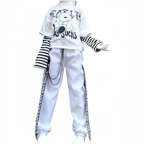 AMITD Bjd Doll Clothes Handmade T-Shirt Pants Sleeves Accessories Suitable for 1/3 1/4 1/6 BJD Doll SD Doll Gifts for Girls (F, 1/3) von AMITD