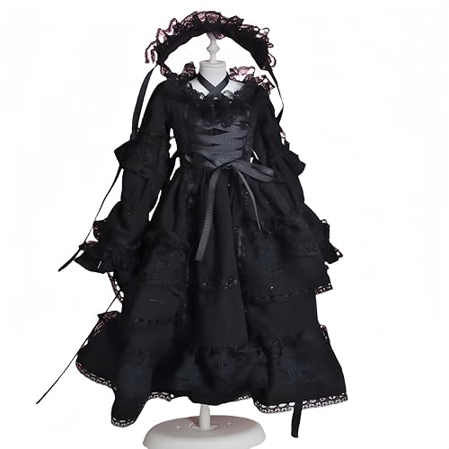 AMITD Bjd Doll Clothes for 1/3 1/4 1/6 Handmade Cute Skirts Suitable for 11.8 18 24 inch BJD SD Doll Gifts for Doll Lovers (Black, 1/6) von AMITD