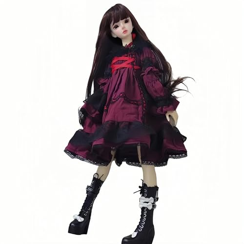 AMITD Bjd Doll Clothes for 1/3 1/4 1/6 Handmade Cute Skirts Suitable for 11.8 18 24 inch BJD SD Doll Gifts for Doll Lovers (Red, 1/3) von AMITD