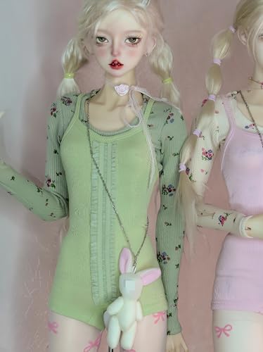 AMITD Bjd Doll Clothes for 1/3 1/4 bjd Dolls,Ball Jointed Doll Clothes,Handmade, Fashion Styles Set for bjd Dolls Gift (C Green, 1/3) von AMITD