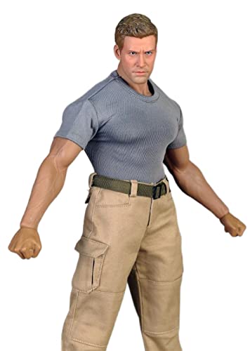 AMITD CCTOYS CC021B 1/6 Sclae Accessories Clothes Slim Short Sleeve T-Shirt for 12 Inch Male Collectible Strong Body Action Figure (Grey) von AMITD