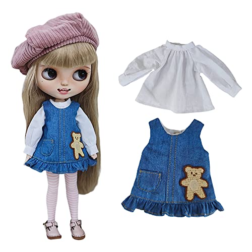 AMITD Cute Strap Dress Shirt for Blyth,Ob24,Licca,Azone BJD Doll Clothes Accessories (Set2) von AMITD