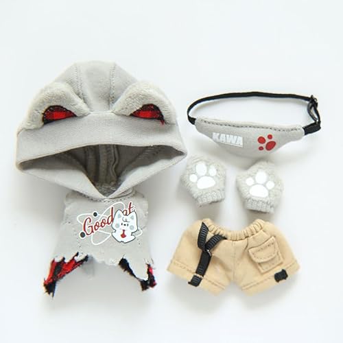 AMITD Five-Piece Set Fashion Suit BJD Clothing for OB11, Molly ,GSC , YMY , 1/12 BJD Doll Clothes Accessories Only Clothes (Gray) von AMITD