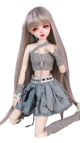 AMITD Hand-Painted BJD Doll 1/3,22.8 inches(56cm) Tall,Vital Girl,Ball Jointed Doll,PVC Body with 31 Movable Joints,for Ages 14 and Older,Desk and Wall Decorations von AMITD