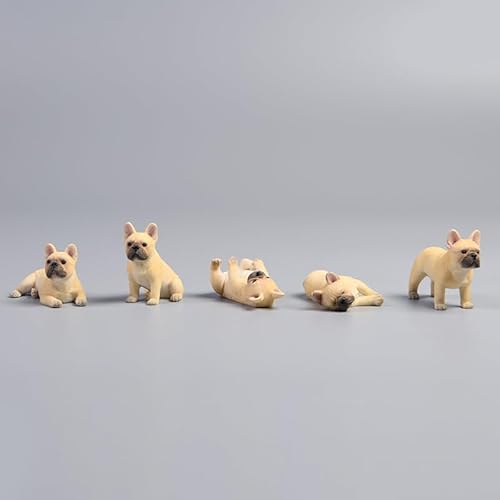 AMITD JXK 5 Pack Mini French Bulldog Dog Figurine for Dashboard Decor Bulldog Miniature Bulldog Cake Topper Gifts for Women Mom Birthday AMITD JXK 5 Pack Mini French Bulldog Dog Figurine for Dashboard Decor Bulldog Miniature Bulldog Cake Topper Gifts for Women Mom Birthday von AMITD