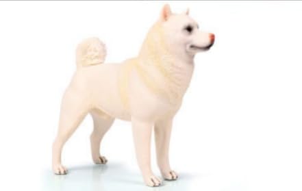 AMITD Large Shiba Inu Akita Dog Model Solid Simulation Animal Collector Hand-Made Ornaments Gift (White) von AMITD