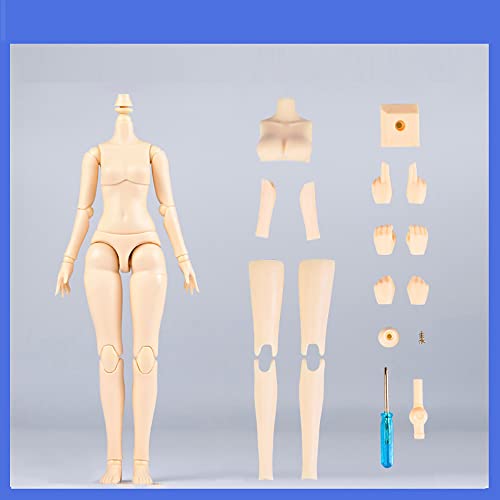 AMITD Mini 1/6 Scale YMY Doll Body 8.6 inches/9.4 inches Female Body YMY22/YMY24 PVC+POM Bust Two Size Whity Skin Color (YMY22,Milky White) von AMITD