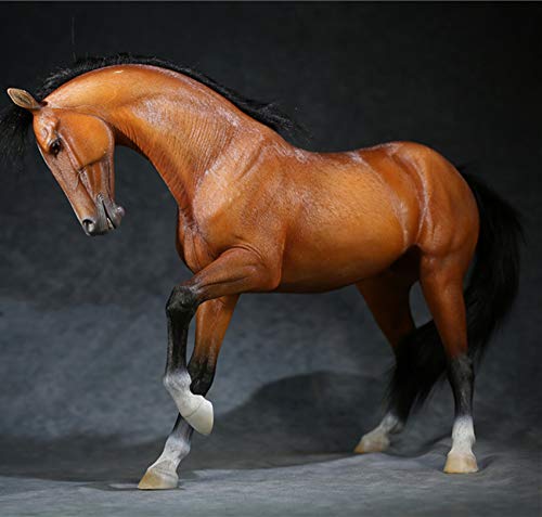 AMITD Mr.Z Animal Model 1/6 Akhal-Teke Horse Statue Realistic Educational Ahalteke Equidae Animal Model Resin Toys Collector Home Decoration Birthday Gift for Adult (Mr.Z048-1) von AMITD