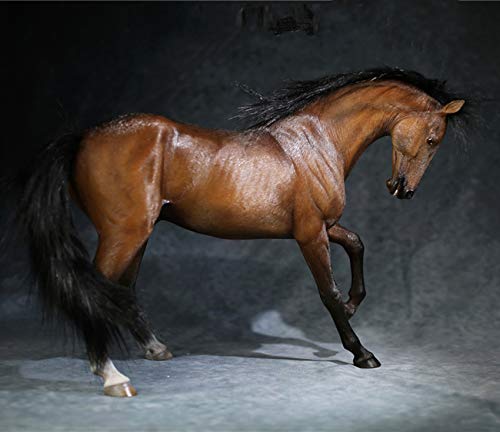 AMITD Mr.Z Animal Model 1/6 Akhal-Teke Horse Statue Realistic Educational Ahalteke Equidae Animal Model Resin Toys Collector Home Decoration Birthday Gift for Adult (Mr.Z048-3) von AMITD