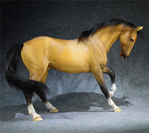 AMITD Mr.Z Animal Model 1/6 Akhal-Teke Horse Statue Realistic Educational Ahalteke Equidae Animal Model Resin Toys Collector Home Decoration Birthday Gift for Adult (Mr.Z048-6) von AMITD