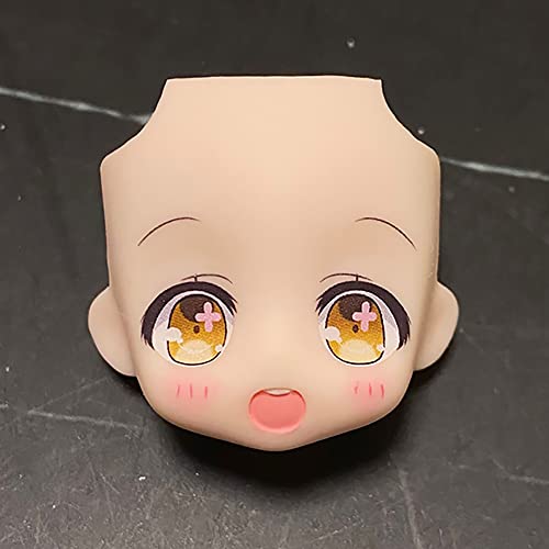 AMITD New Cute Dolls face OB11 Doll Head Split GSC,1/12BJD Replacement face Action Figure Doll Accessories (Golden2) von AMITD