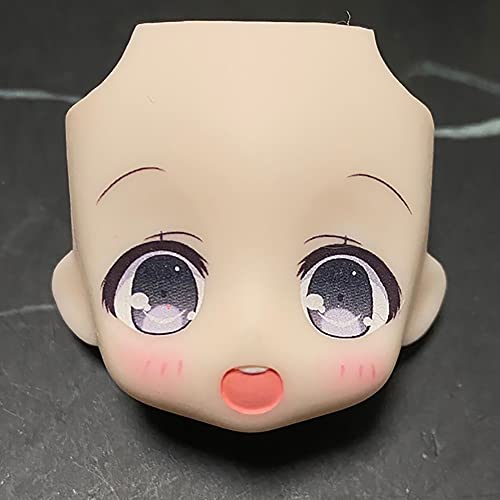 AMITD New Cute Dolls face OB11 Doll Head Split GSC,1/12BJD Replacement face Action Figure Doll Accessories (Gray) von AMITD