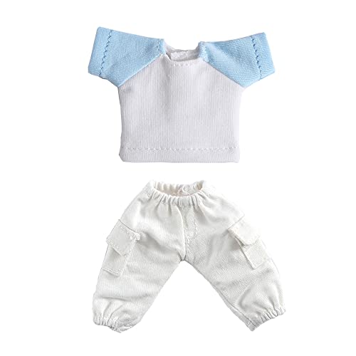 AMITD OB11 Size Costume for 4.3 inches (11 cm) Body T-Shirt Overalls Trousers for Ob11,Molly,GSC, 1/12bjd Doll Clothes (Suit1) von AMITD