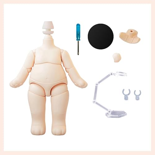 AMITD PVC Animal Body Fat Doll Body for GSC,1/12 BJD Doll Head Action Figure Girls Boys Toys Dolls Accessories (Peach Skin,Animal S1) von AMITD