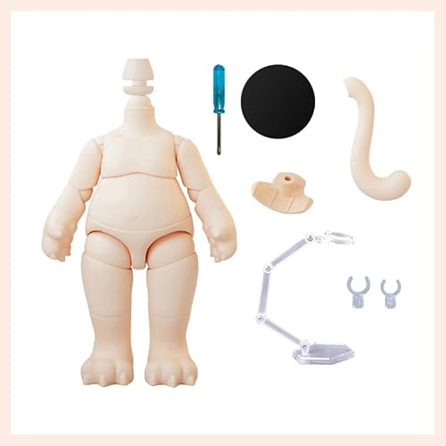 AMITD PVC Animal Body Fat Doll Body for GSC,1/12 BJD Doll Head Action Figure Girls Boys Toys Dolls Accessories (Peach Skin,Animal S2) von AMITD