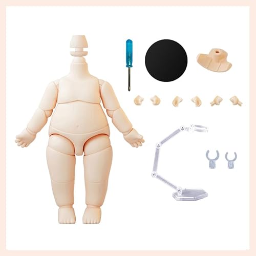 AMITD PVC Animal Body Fat Doll Body for GSC,1/12 BJD Doll Head Action Figure Girls Boys Toys Dolls Accessories (Peach Skin,Pear Body) von AMITD