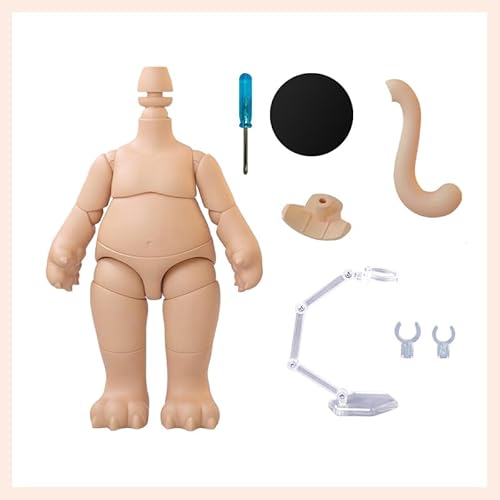 AMITD PVC Animal Body Fat Doll Body for GSC,1/12 BJD Doll Head Action Figure Girls Boys Toys Dolls Accessories (Suntan Skin,Animal S2) von AMITD