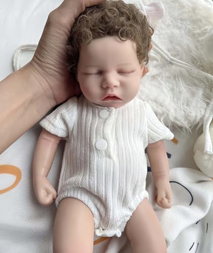 AMITD Reborn Baby Dolls Silicone Full Body,13 inch Not Vinyl Dolls,Realistic Newborn Baby Doll,That Look Real (H) von AMITD