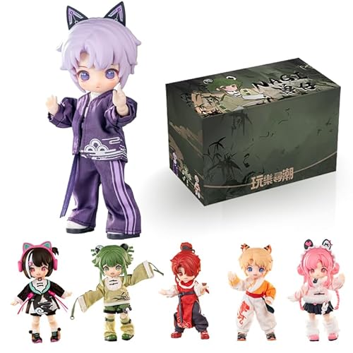 AMITD Study Tour Series Blind Box, 1/12 BJD Doll OB11 Size Action Figures, Movable Dolls with Doll Clothes Surprise Gift Toys (Whole Set) von AMITD