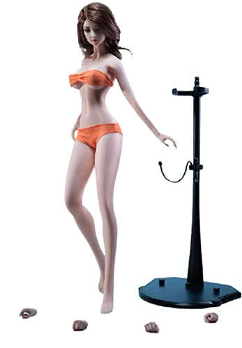 AMITD TBLeague Phicen PLLB2021-S40 1/6 Scale Phicen Female Seamless Pale Body for 12 inch Action Figure Attached feet with Head Sculpt, Multicolored (SJYT-001) von AMITD