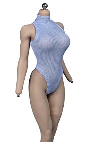 AMITD Tbleague Phicen 1/6 Scale Female Accessories Clothes High Fork Swimsuit Jumpsuits for 12 inch Body of Action Figure lightblue, Multicolored (SJYT-001) von AMITD