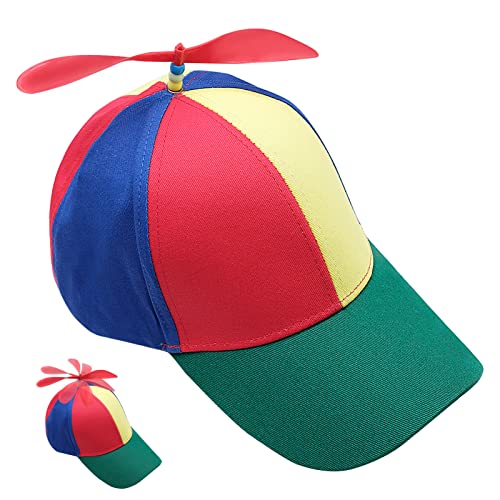 AMJKEJI Bunte Propellermütze, Propeller Mütze Hubschraubermütze Hubschrauber Kappe Baumwolle Baseball Cap Bunte Patchwork Hut Helikopter Mütze für Erwachsene Kinder AMJKEJI Bunte Propellermütze, Propeller Mütze Hubschraubermütze Hubschrauber Kappe Baumwolle Baseball Cap Bunte Patchwork Hut Helikopter Mütze für Erwachsene Kinder von AMJKEJI