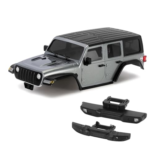 AMLIK RC-Car-Zubehör Kompatibel Mit TRX4M Für Bronco Für Defender, 6,10 Zoll Radstand, ABS-Hardtop-Karosseriesatz Mit Stoßstangen Vorne Und Hinten Für 1/18 RC Crawler-Chassis (4M-66) (Color : 2) von AMLIK