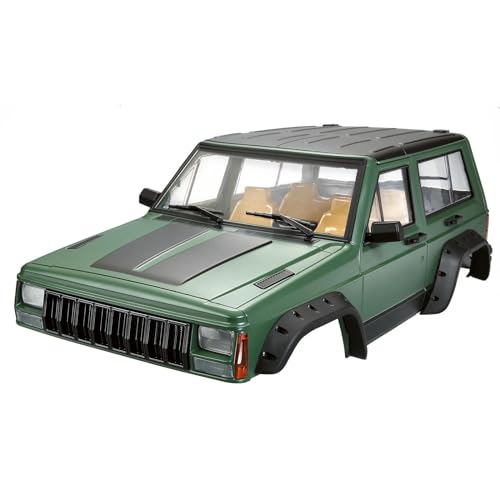 RC-Car-Zubehör Kompatibel Mit Axial Für SCX10 Für SCX10 II 90046 90047 Für Cherokee Lackierte Karosserie 313 Mm 12,3 Zoll Radstand Kunststoff-Autoschale Für 1/10 RC Crawler (Color : 3) von AMLIK