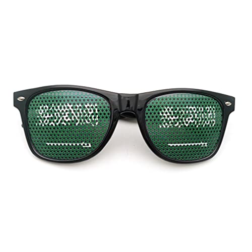 AMMICCO Sonnenbrille, Flagge, Weltmeisterschaft, 2 Paar Brillen, Gitter, Brillen, Halterung, Dekoration, Zubehör, Foto, Brille, Party, Sport, Fußball (Aoudi-Arabien) von AMMICCO